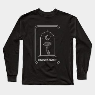 Mushroom journey Aesthetic Dark Cottagecore Funny Mushroom Long Sleeve T-Shirt